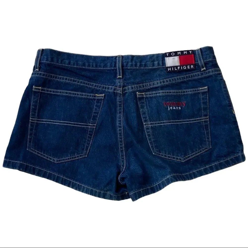Vintage Y2K Tommy Hilfiger Dark Wash Jean Shorts
